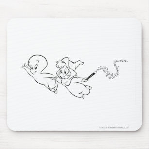 Casper and Wendy Flying Mouse Pad
