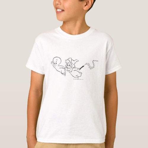 Casper and Wendy Flying T_Shirt