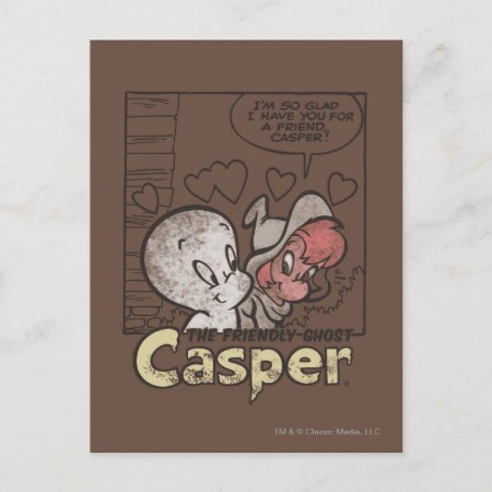 Casper And Wendy Postcard