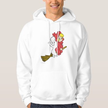 Casper And Wendy Riding Broom Hoodie by casper at Zazzle
