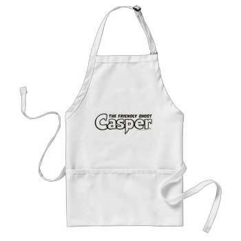 Casper Black Outline Logo Adult Apron by casper at Zazzle