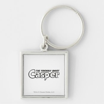 Casper Black Outline Logo Keychain by casper at Zazzle