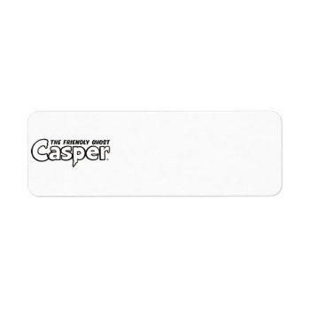 Casper Black Outline Logo Label by casper at Zazzle