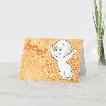 Casper Boo Orange Card by casper at Zazzle
