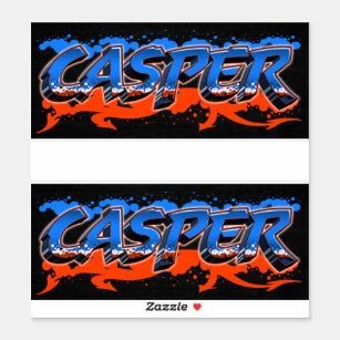 Casper First Name Graffiti Sticker