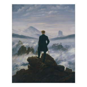 Casper Friedrich The Wanderer Above the Sea of Fog Poster
