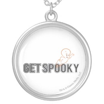 Casper Get Spooky Silver Plated Necklace by casper at Zazzle