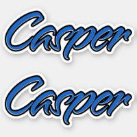Casper Name blue sticker Sticker Sticker Sticker