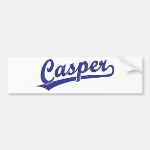 Casper script logo in blue bumper sticker