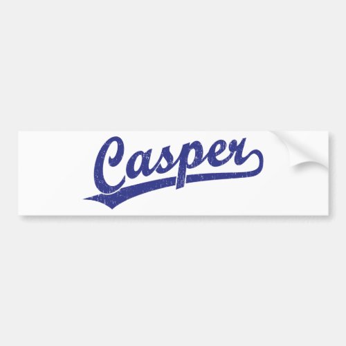 Casper script logo in blue bumper sticker