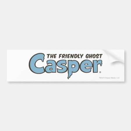 Casper The Friendly Ghost Blue Logo 2 Bumper Sticker