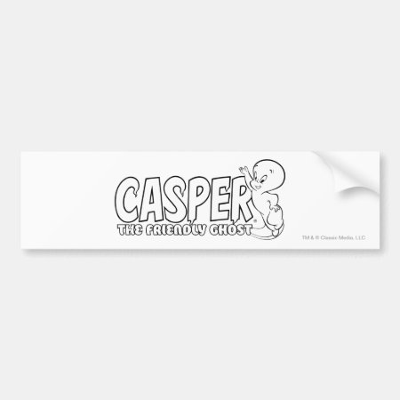 Casper The Friendly Ghost Logo 2 Bumper Sticker