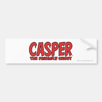 Casper The Friendly Ghost Red Logo 1 Bumper Sticker by casper at Zazzle
