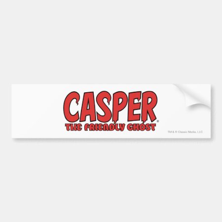 Casper The Friendly Ghost Red Logo 1 Bumper Sticker