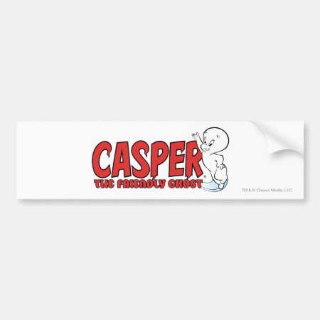 Casper The Friendly Ghost Red Logo 2 Bumper Sticker