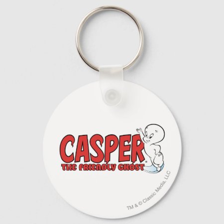 Casper The Friendly Ghost Red Logo 2 Keychain