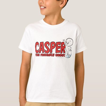 Casper The Friendly Ghost Red Logo 2 T-shirt