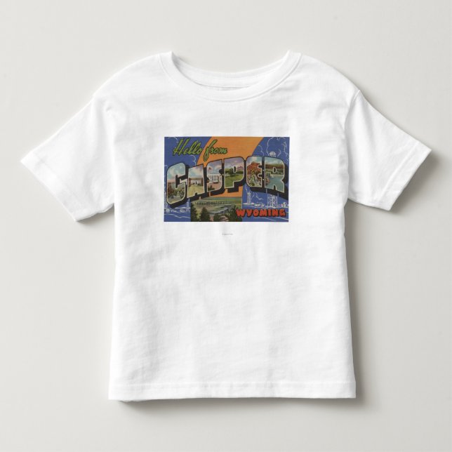Casper, Wyoming - Large Letter Scenes Toddler T-shirt (Front)