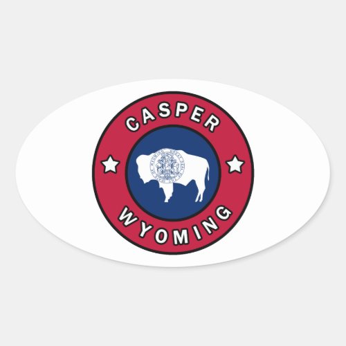 Casper Wyoming Oval Sticker