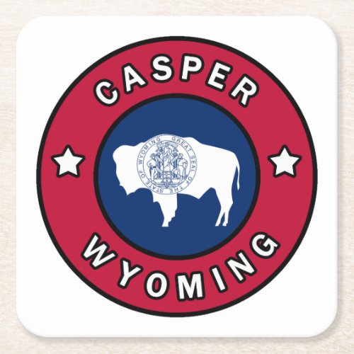 Casper Wyoming Square Paper Coaster