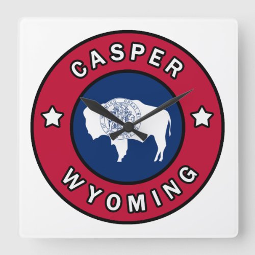 Casper Wyoming Square Wall Clock