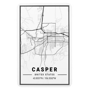 Casper Wyoming USA City Travel City Map Magnet