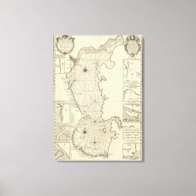 Caspian Sea and Asia 2 Canvas Print (Front)