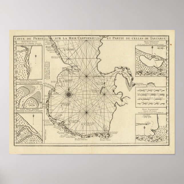 Caspian Sea and Asia Poster (Front)