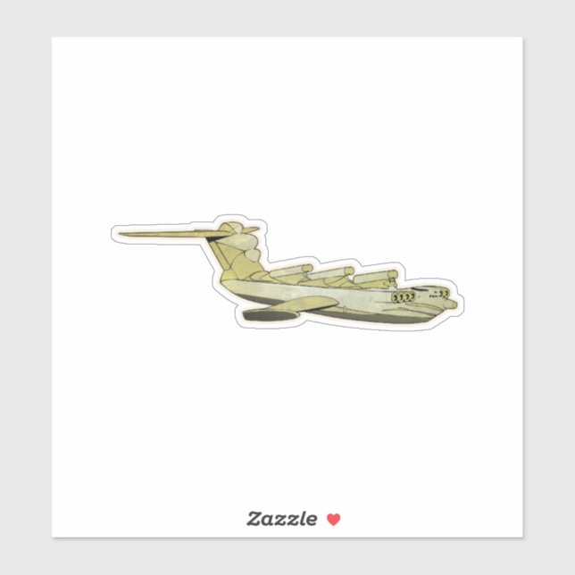 Caspian Sea Monster, Ground Effect Aircraft Sticker (Sheet)