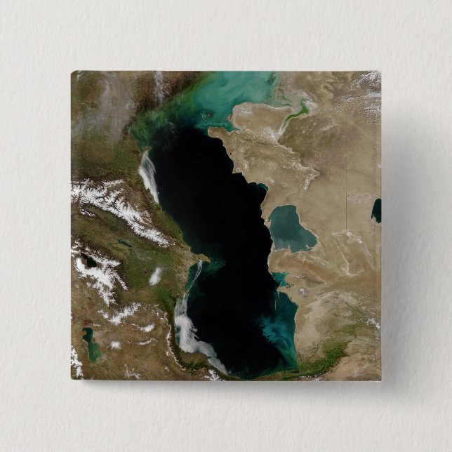 Caspian Sea Pinback Button (Front)