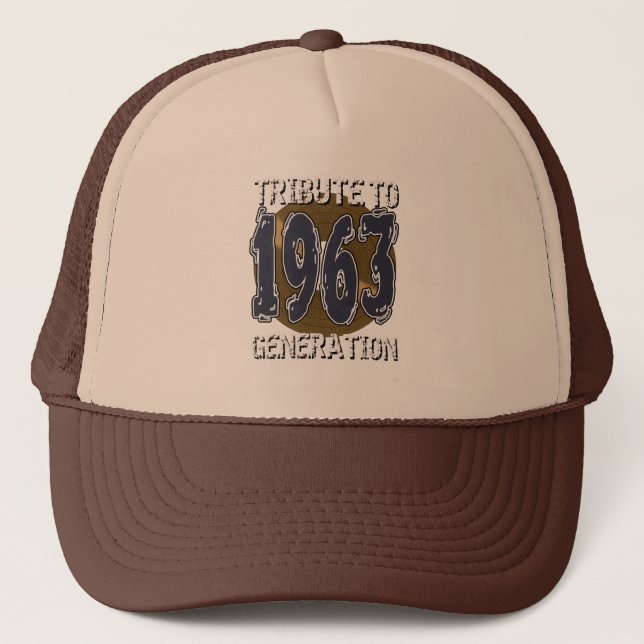 Casquette Tribute to 1963 generation anniversaire Trucker Hat (Front)