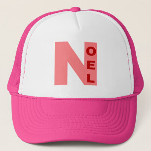 Casquette Trucker blanc/rose NOEL Hat