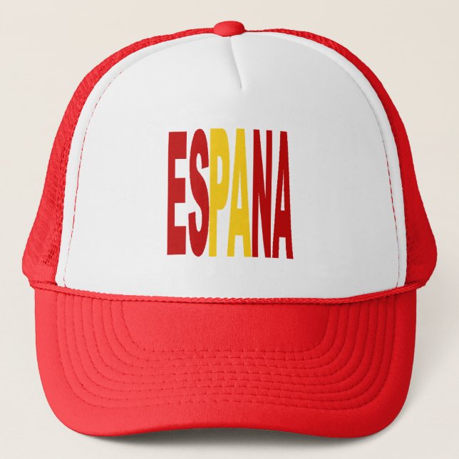 casquette trucker  blanc rouge ESPANA Hat (Front)