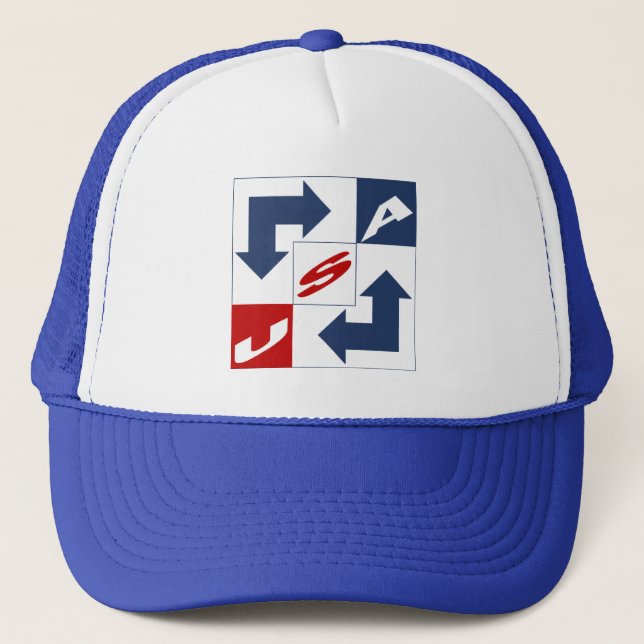 CASQUETTE  TRUCKER  BLANC   ROYAL NEW DESIGN  USA HAT (Front)