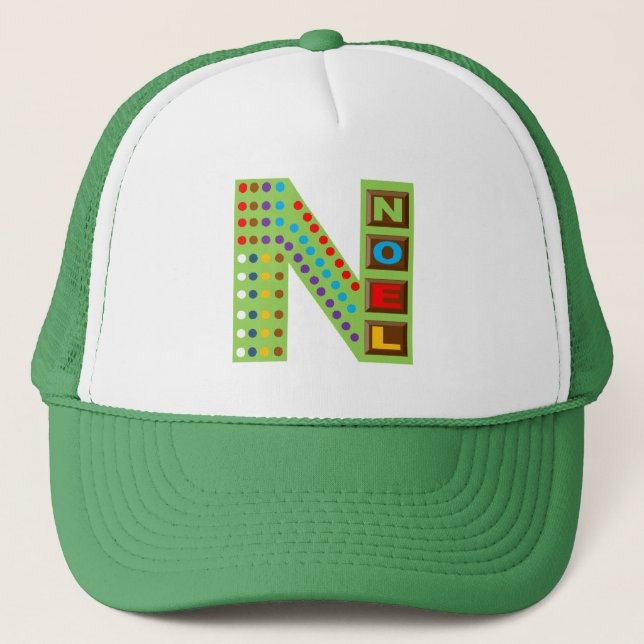 Casquette Trucker blanc/vert NOEL CHOCOLATBONBONS Hat (Front)