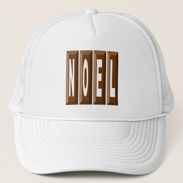 Casquette Trucker  blanche  NOEL CHOCOLAT Hat (Front)