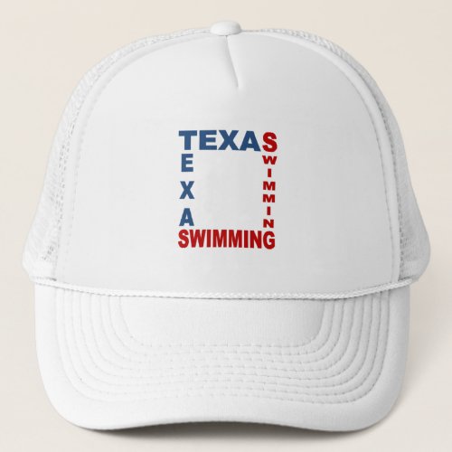 Casquette Trucker blanche  TEXAS  SWIMMING Trucker Hat