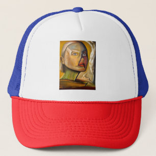 casquette trucker with a Hand-painted art 3 colors Hat