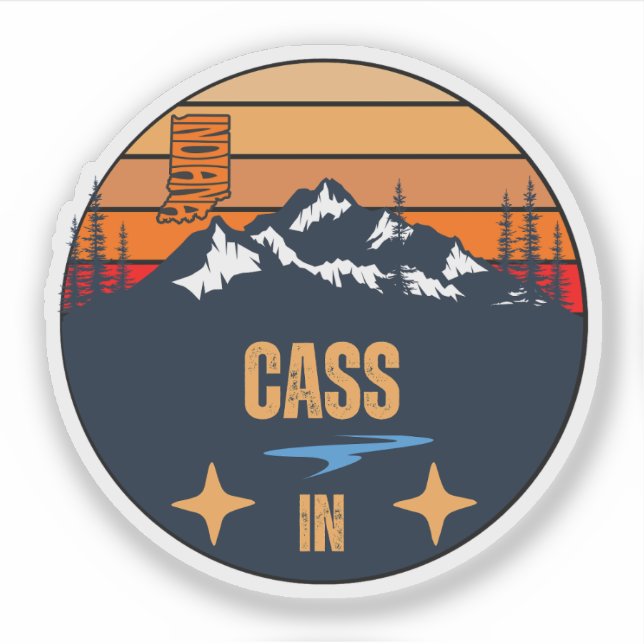 Cass, Indiana Sticker (Front)