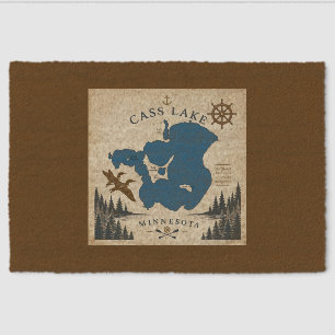 Cass Lake, Minnesota Vacation Home & Gifts Fiber Doormat