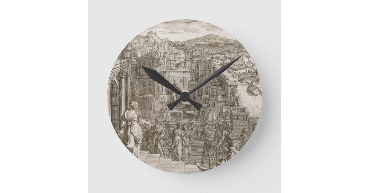 Cassandra Foretells the Trojans Their Fate and is Round Clock Zazzle