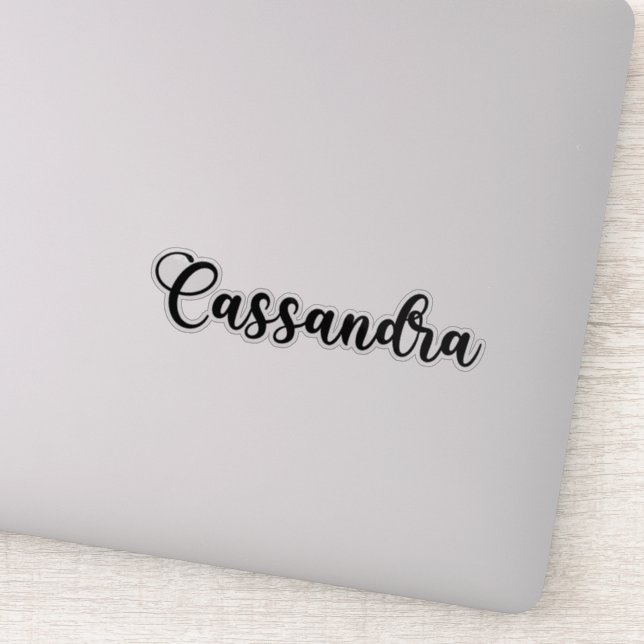 Cassandra Name - Handwritten Calligraphy Sticker (Detail)