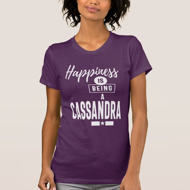Cassandra Personalized Name Birthday Gift T-Shirt (Front)
