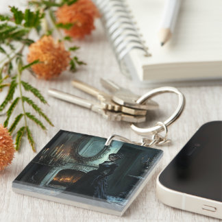 Cassandra Thinking Keychain