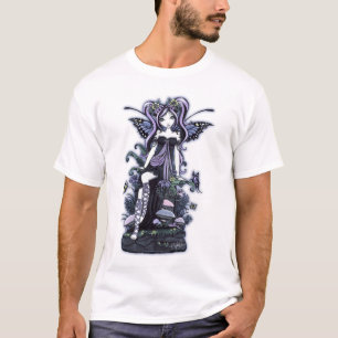 "Cassandra" Violet Blue Butterfly Fairy Art T-Shirt