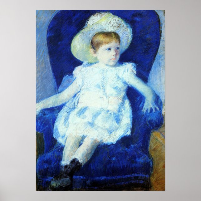 Cassatt - Elsie In Blue Chair 1880 Poster (Front)