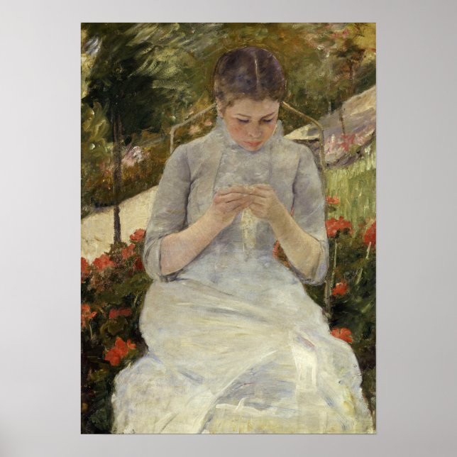 Cassatt - Girl In Garden Poster (Front)