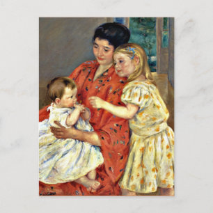 Cassatt: Mother and Sara Admiring the Baby Postcard