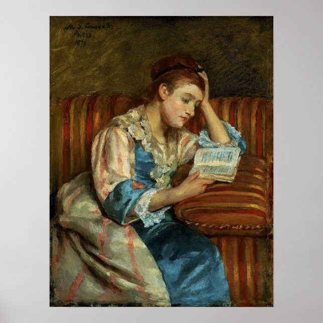 Cassatt - Mrs Duffee Seated On Sofa Reading Poster (Front)