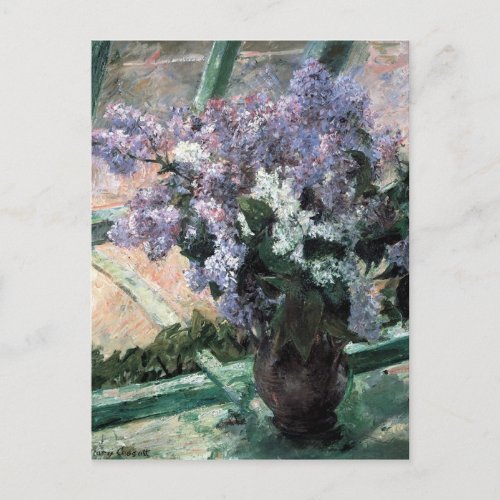 Cassatts Lilacs in a Window Postcard